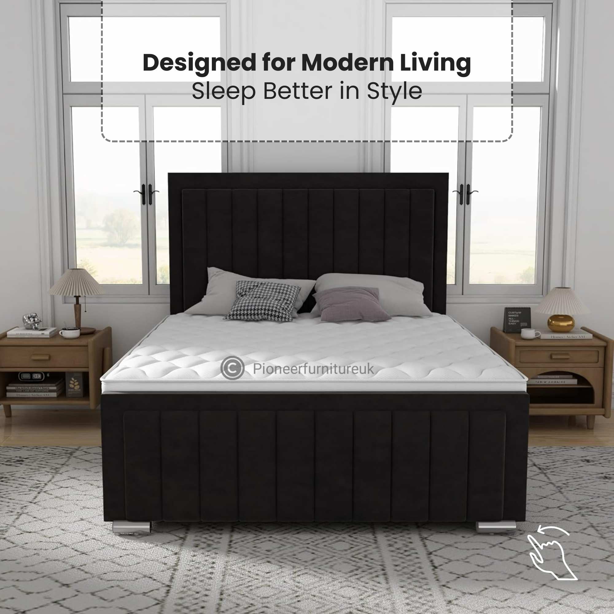Panel Ottoman Storage Bed PioneerFurnitureUK