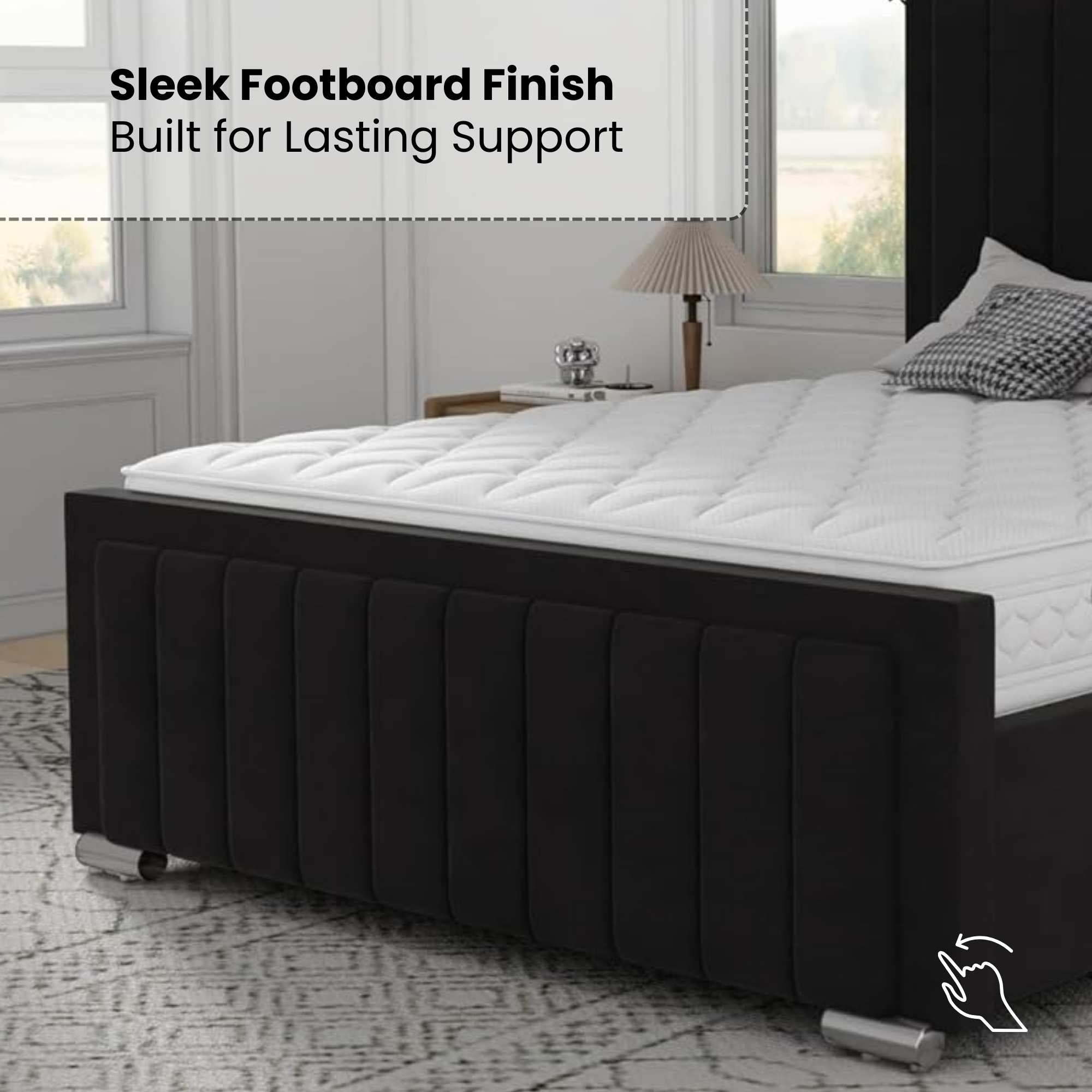 Panel Ottoman Storage Bed - Black PioneerFurnitureUK