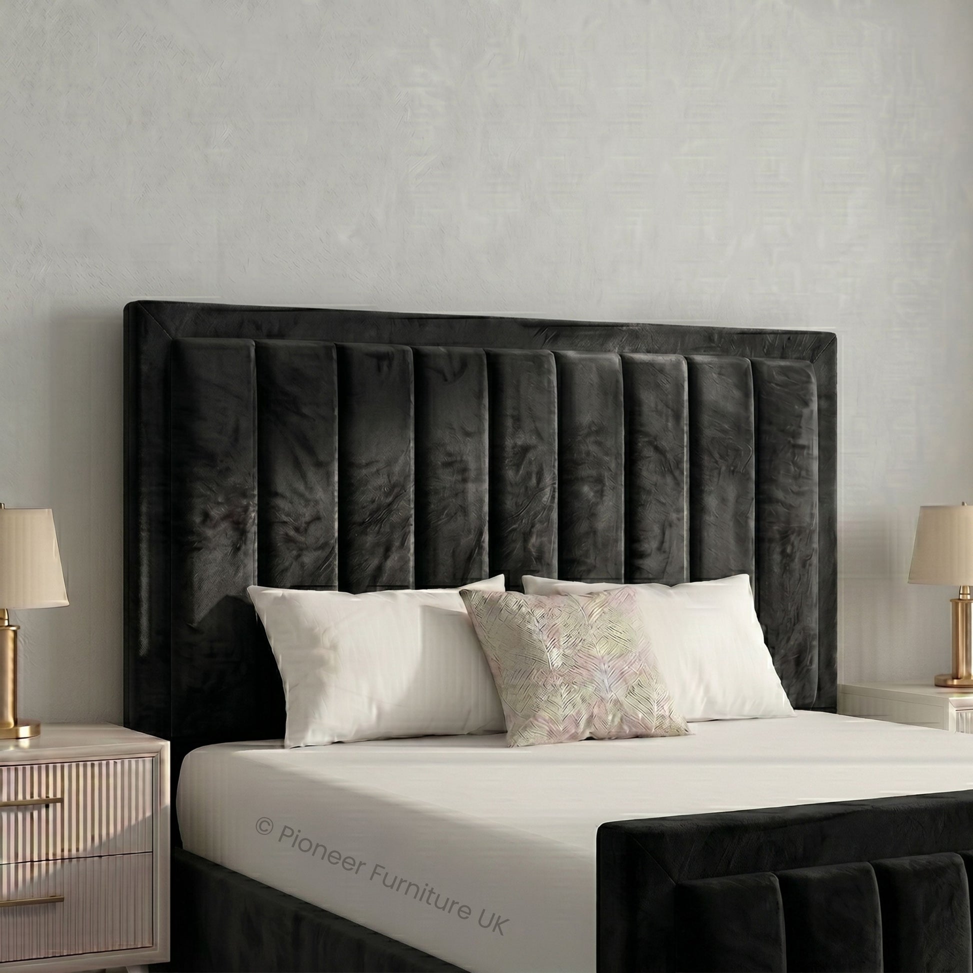 Panel Ottoman Storage Bed - Black PioneerFurnitureUK