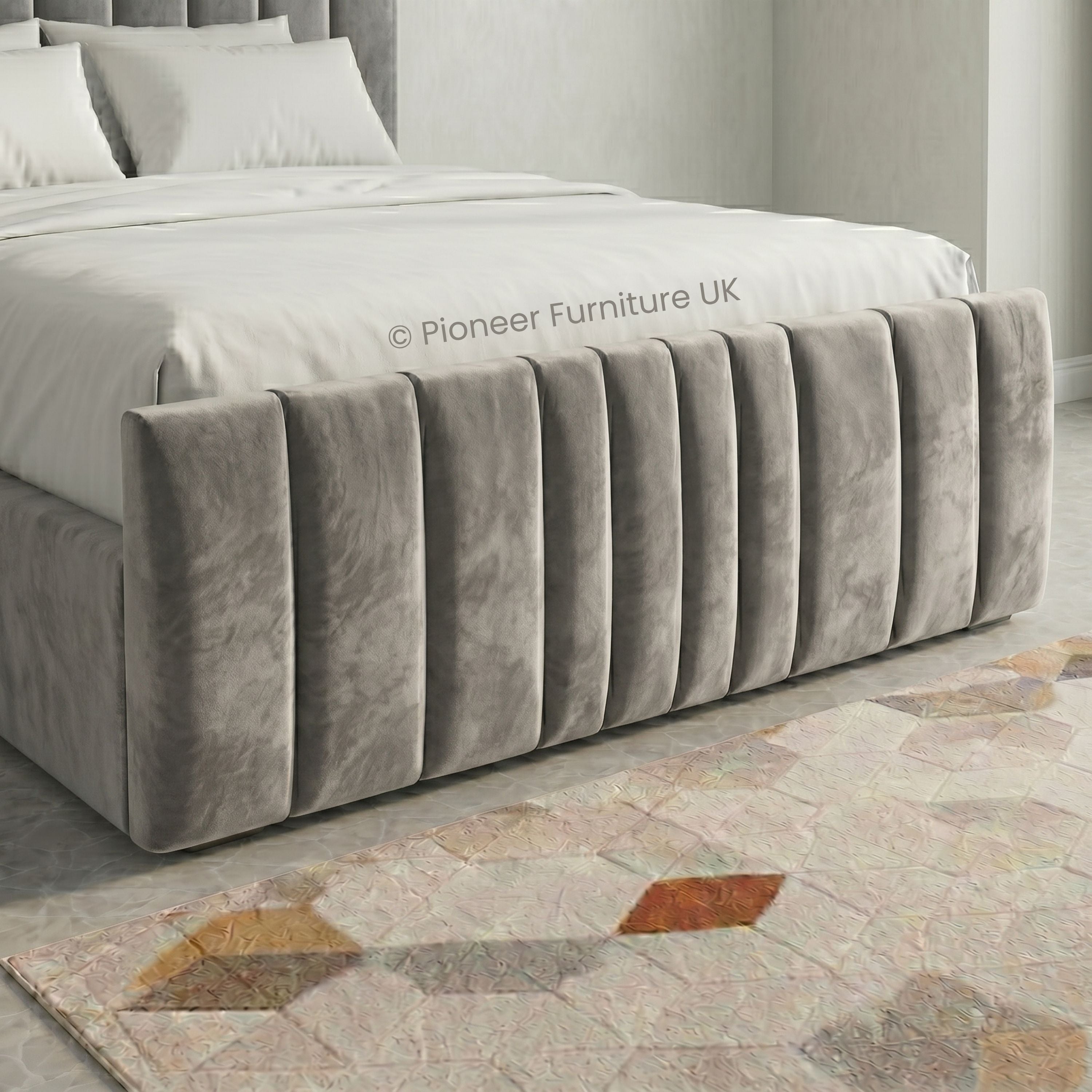 Panel Ottoman Storage Bed - Grey (Copy) PioneerFurnitureUK