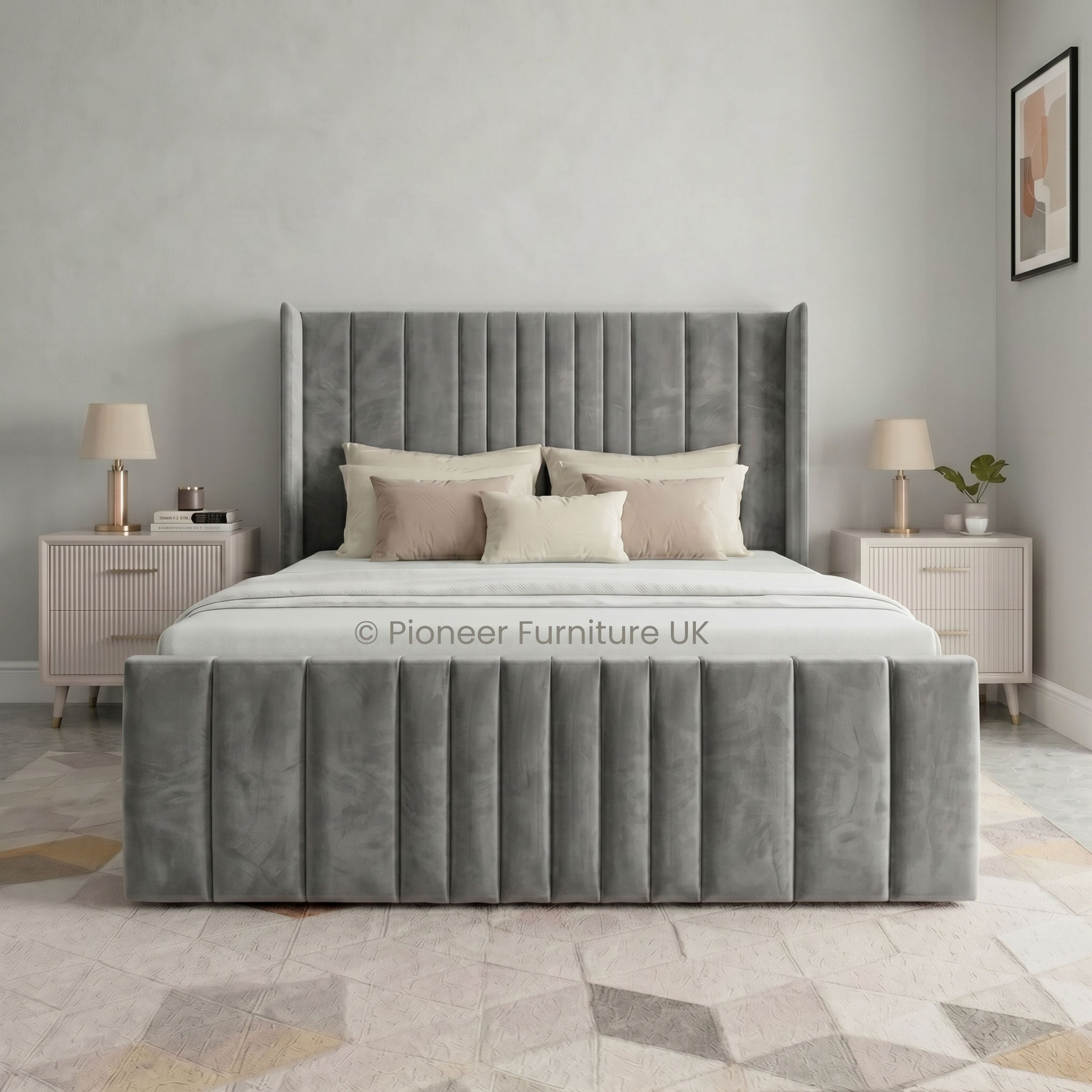 Panel Ottoman Storage Bed - Grey (Copy) PioneerFurnitureUK